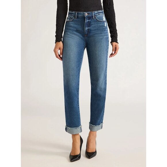 Sofia Jeans Womens Beatrix Relaxed Boyfriend Mid Rise Jean Sz 10 MEDIUM BLUE NWT - Picture 3 of 3